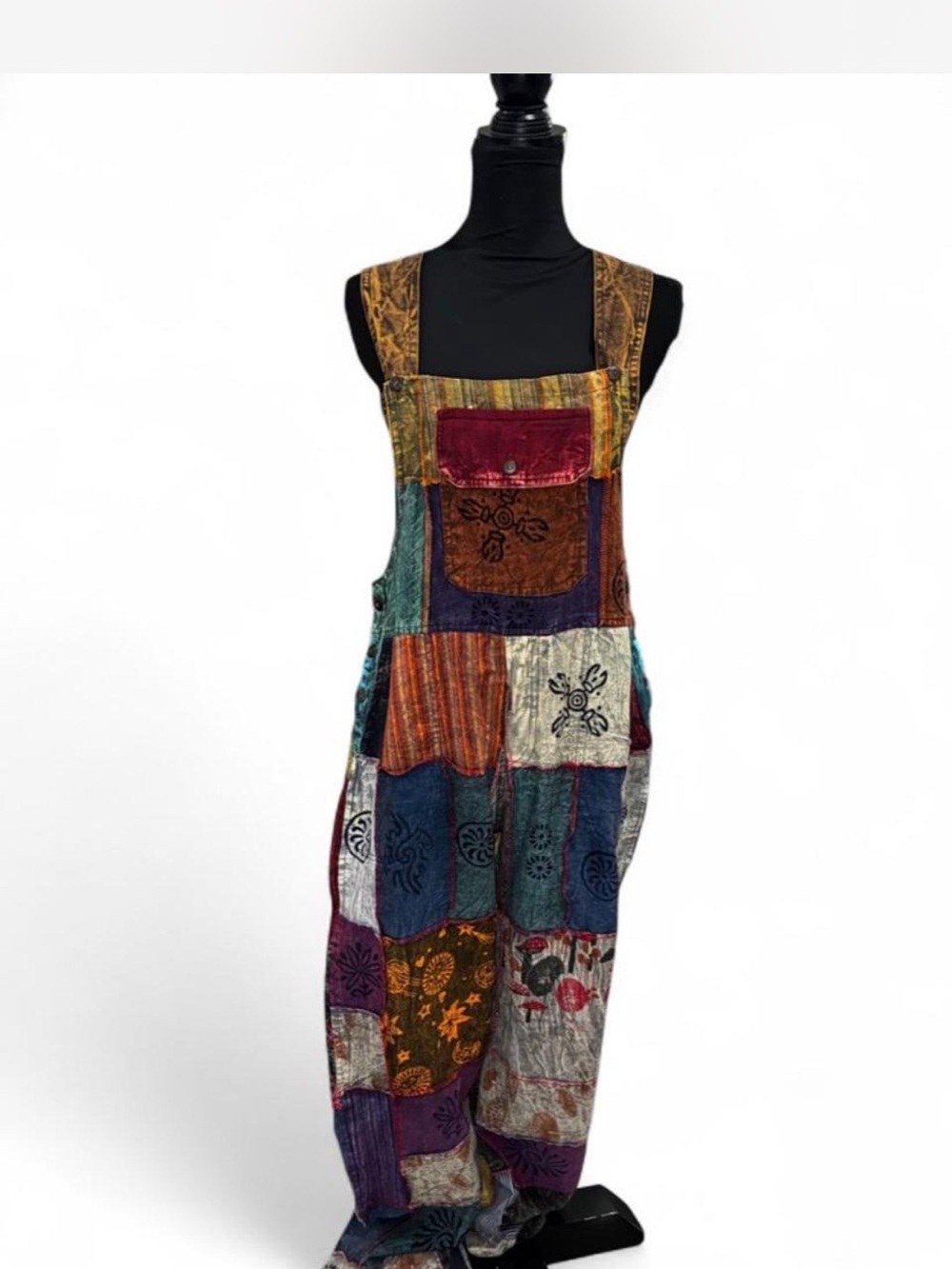 Rhea Patchwork Multicolor Women’s Jeans Overalls